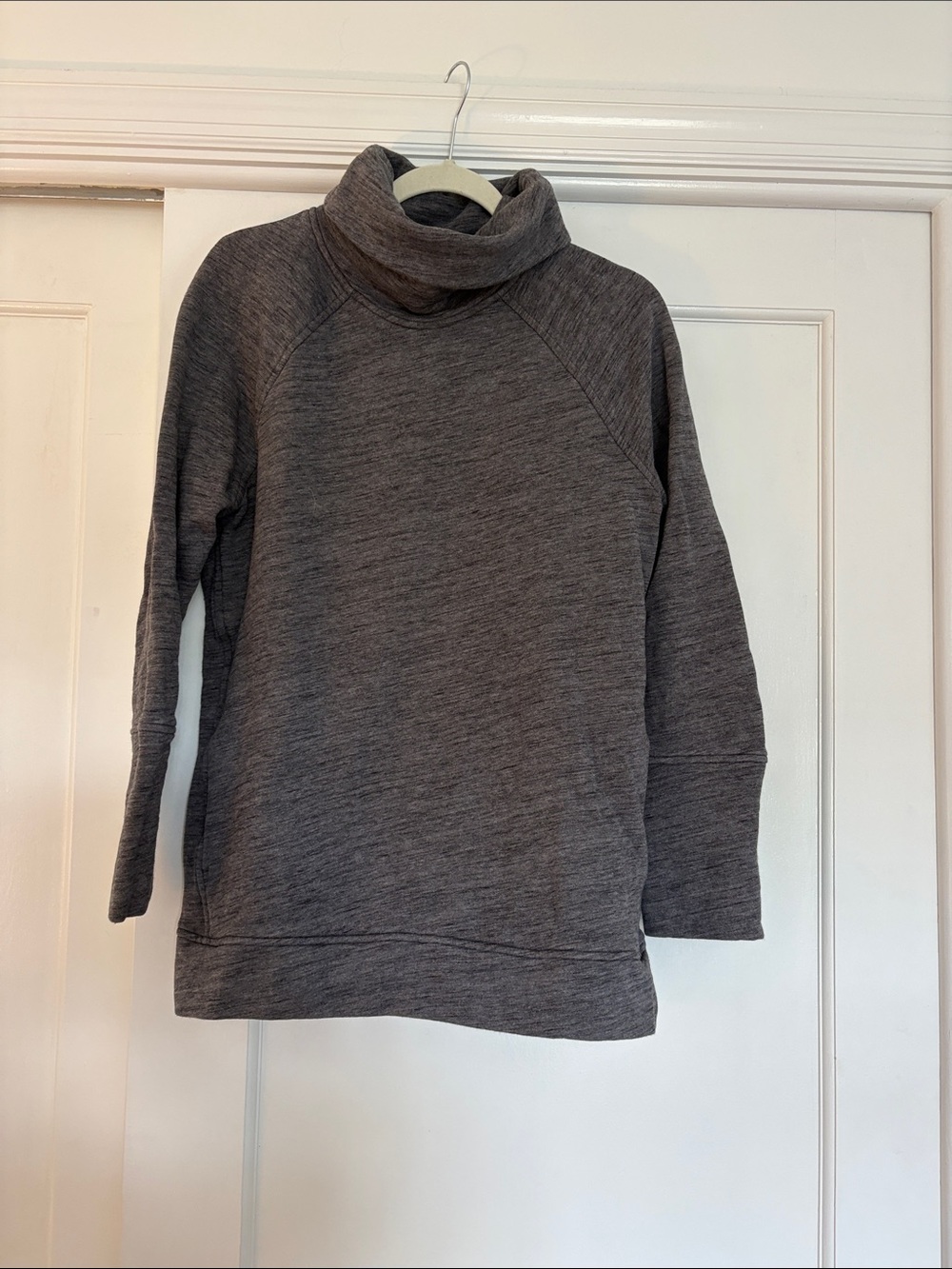 lululemon athletica Women's Heather Charcoal Cowl Neck Sweater